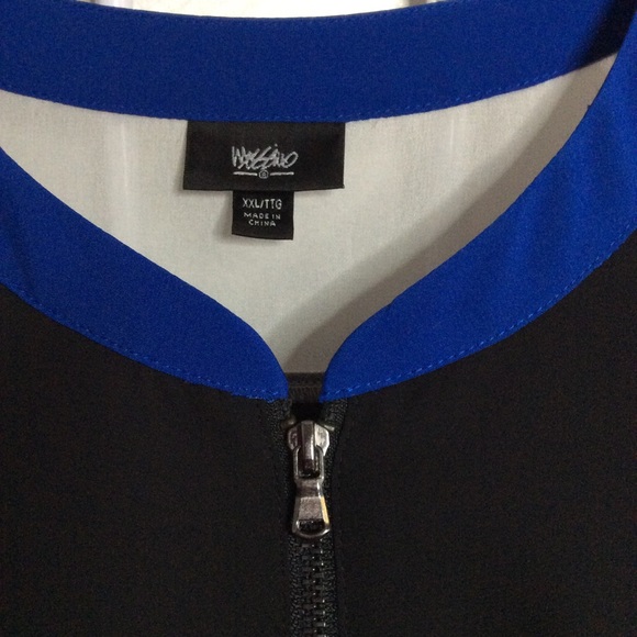 🚫DONATED🚫💙Cool Sheer Jacket! black/blue/white💙Size XXL💙 - Picture 2 of 3